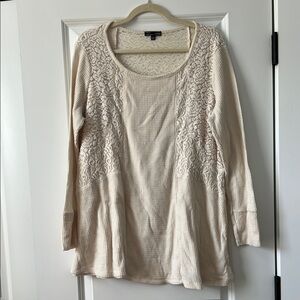 RXB Cream Embellished Tunic Blouse